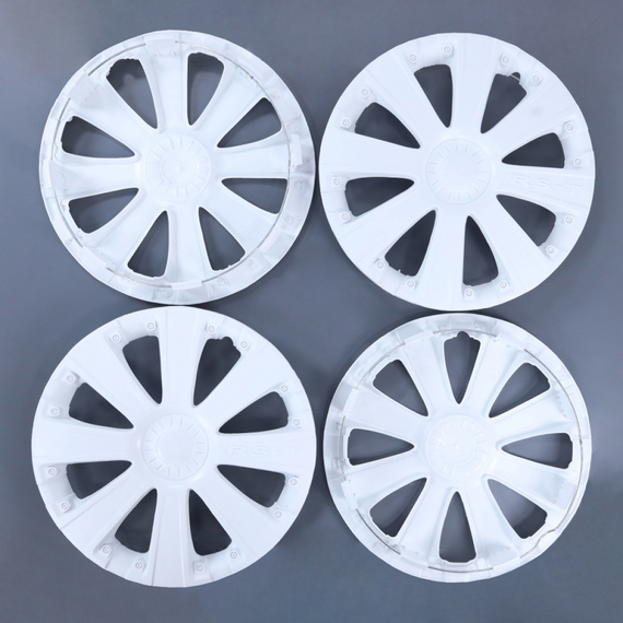 Колпак колеса R14 RS-Tбелый (пруж) кт 4 шт.(2+2) REDMARK