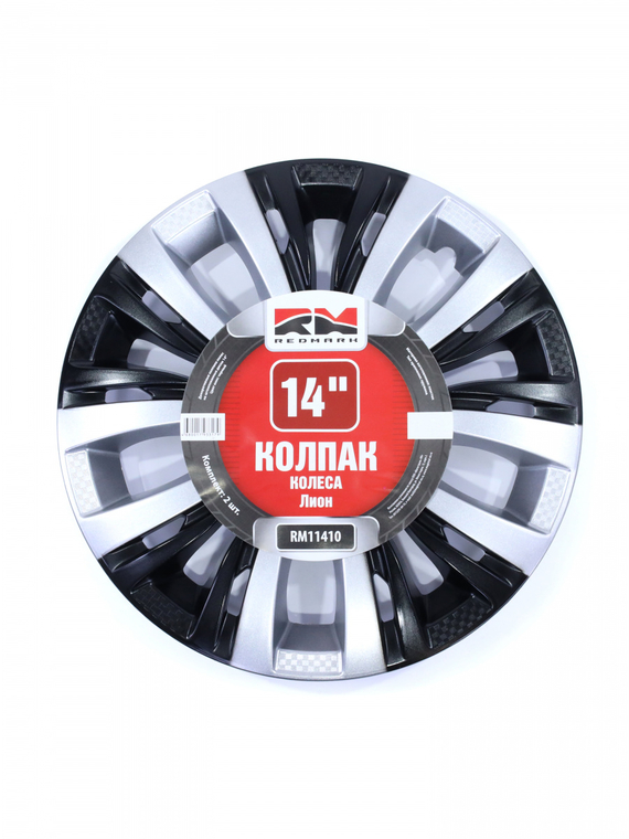 Колпак колеса R14 Лион микс черный (пруж) кт 2 шт. REDMARK
